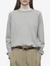 The Row Eulalia French Terry Cashmere Sweatshirt In Gray