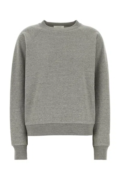 The Row Grey Cotton Blend Eulalia Sweatshirt In Gray
