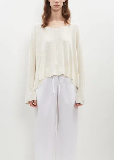 The Row Fesia Silk Knit Top In White