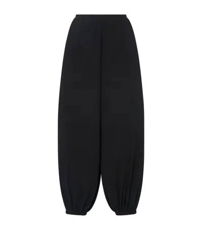 The Row Fiamma Cotton-silk-cashmere Trousers In Black