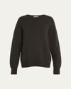 The Row Fiji Cashmere Sweater In Enzyme Black Melange