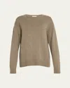The Row Fiji Cashmere Knit Sweater In Light Grey Melange