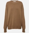 The Row Fiji Cashmere Sweater In Oak Brown