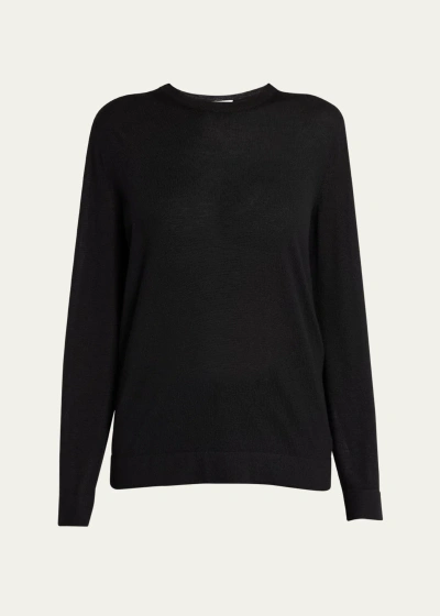 The Row Filippa Wool Jumper In Black