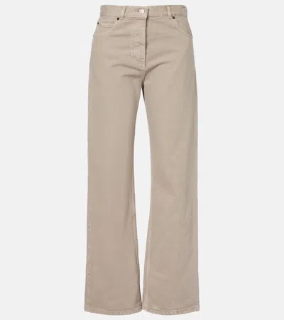 The Row Finbar Wide-leg Jeans In Brown