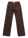 The Row Fine Ribbed Trousers In 褐色
