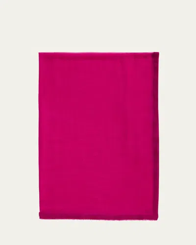 The Row Fioko Fuzzy Edge Cashmere Scarf In Purple Iris