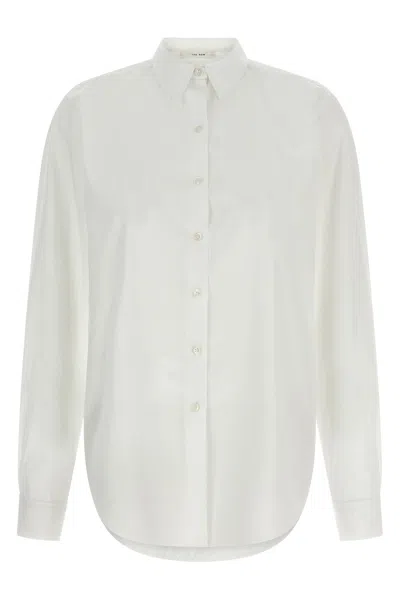 The Row Fiora Cotton Poplin Shirt In Multi