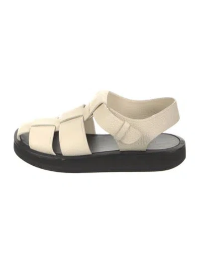 Pre-owned The Row Fisherman Leather Slingback Leather Slingback Sandals