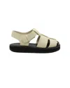 The Row Off-white Leather Fisherman Flat Sandals In White