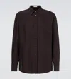 The Row Fiska Silk Shirt In Brown