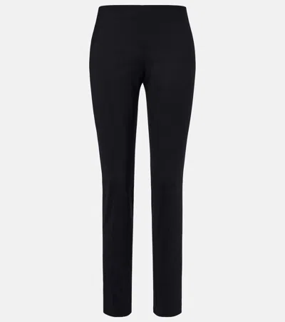 The Row Flamenca Wool Straight Pants In Black