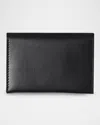 The Row Flap Card Holder In Box Calf Leather In Blans Black Ans