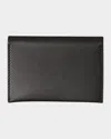The Row Flap Card Holder In Box Calf Leather In Dbas Dark Brown Ans