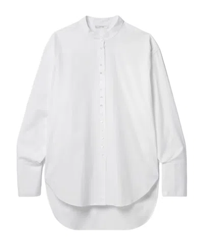 The Row Flared Hem Buttoned Shirt In White