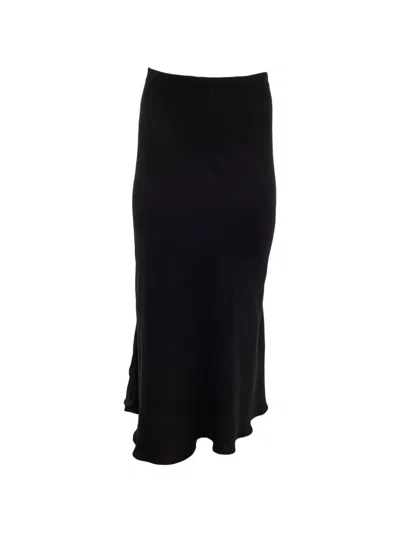 Pre-owned The Row Flared Midi Skirt In Black
