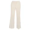 The Row Flared Trousers In Cream Cotton In White