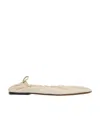 The Row Woman Ballet Flats Cream Size 6 Leather In Nude