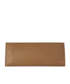 The Row Flat Clutch Clutch In Brown