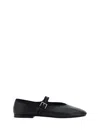 The Row Boheme Leather Mary Jane Flats In Black