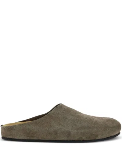 The Row Flat Shoes In Green