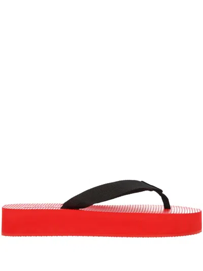 The Row Flat Shoes In Red