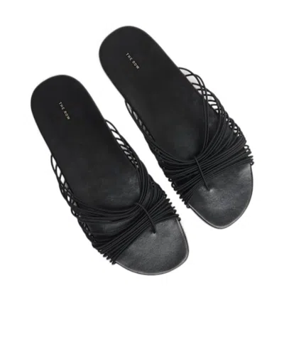 The Row Flat Thong Slides In Black