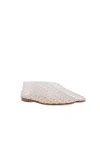 The Row Mara Rubber Mesh Ballerina Flats In Blue