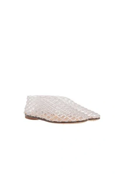 The Row Mara Rubber Mesh Ballerina Flats In Clear