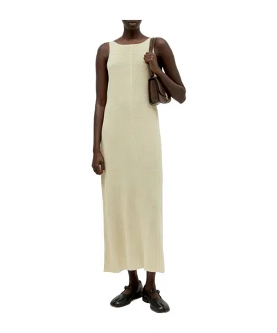 The Row Fleet Sleeveless Knitted Midi Dress In Black
