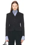 The Row Fletcher Single-breasted Wool Jacket In Black