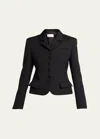 The Row Fletcher Single-breasted Wool Jacket In Black