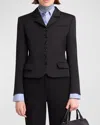 The Row Fletcher Single-breasted Wool Jacket In Black