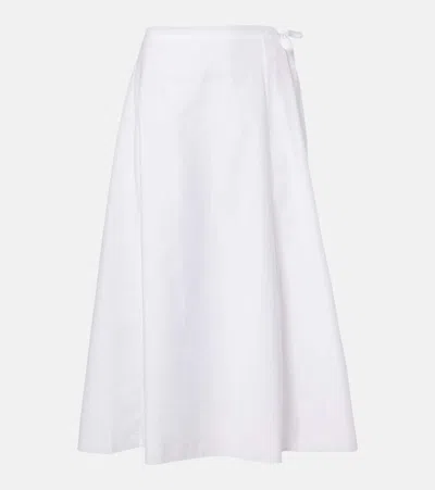 The Row Midirock Fleur Aus Baumwolle In Weiss