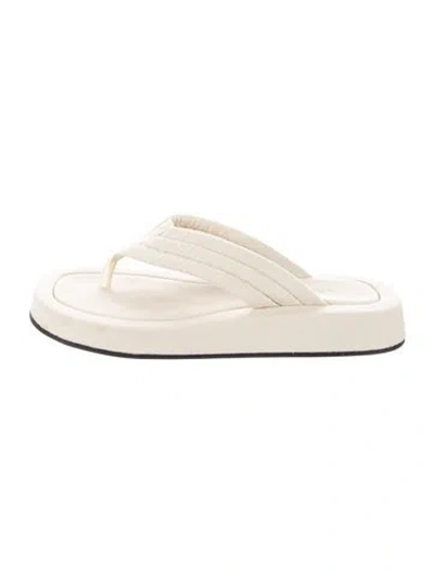 Pre-owned The Row Flip Flops In Neutral