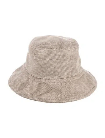 Pre-owned The Row Floppy Silk Bucket Hat In Neutrals