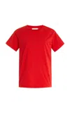 The Row Florie T-shirt With Red Center Detail In Red