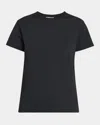 The Row Florie Short-sleeve Cotton Top In Tomato Red
