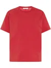 The Row Florie T-shirt With Red Center Detail In 红色