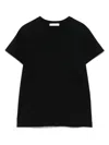The Row Round Neck Short Sleeve T-shirt In Black