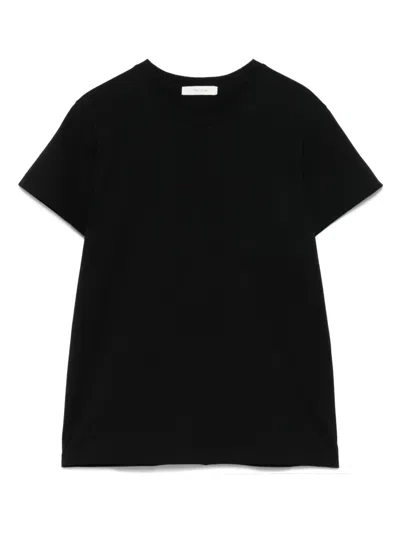 The Row Round Neck Short Sleeve T-shirt In Black