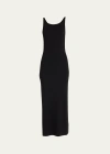 The Row Florio Sleeveless Maxi Wool Dress In Black