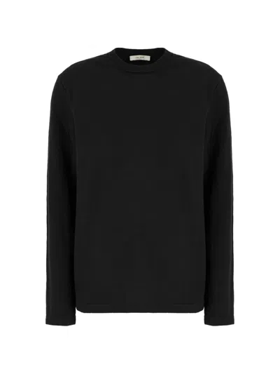 The Row Floris Cotton Sweater In Black