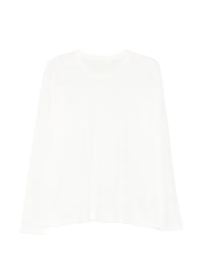 The Row Floris Cotton Sweater In White