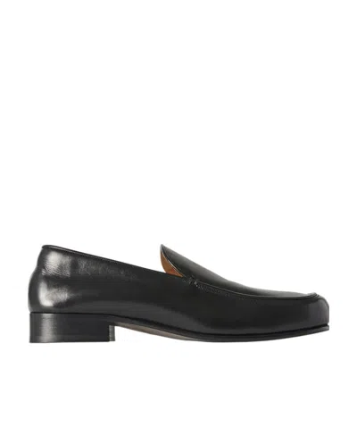 The Row Flynn Round Head Love Shoes In Black