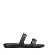 The Row Foam Rubber Dual-band Slide Sandals In Black