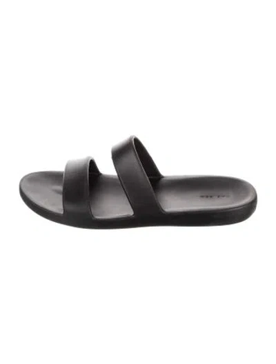 Pre-owned The Row Foam Leather Slides In Gray