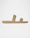 The Row Foam Rubber Dual-band Slide Sandals In Neutral