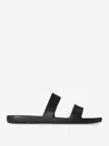 The Row Foam Rubber Dual-band Slide Sandals In Black