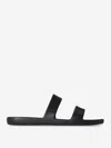 The Row Foam Rubber Dual-band Slide Sandals In Black